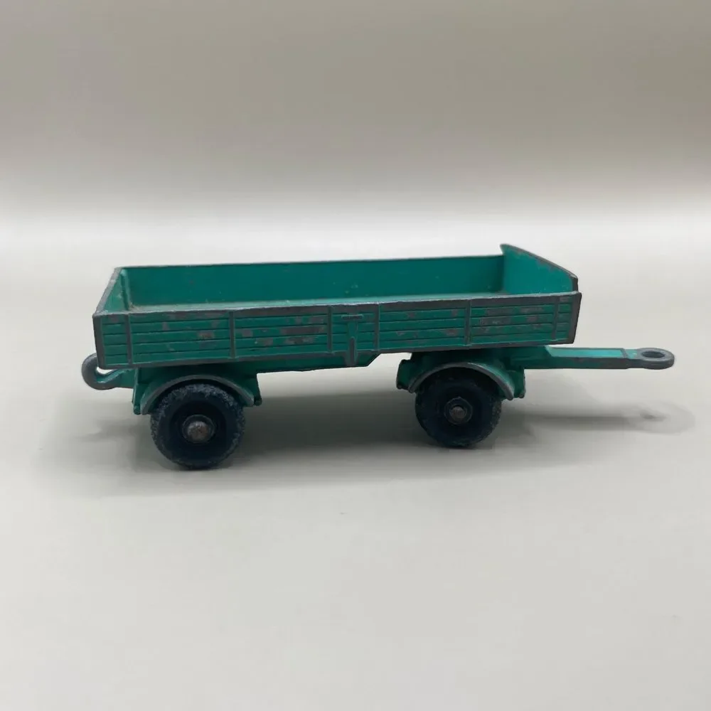 Vtg Matchbox Lesney Mercedes Trailer No. 2 Aqua Green Regular Wheels Tow Hook‎